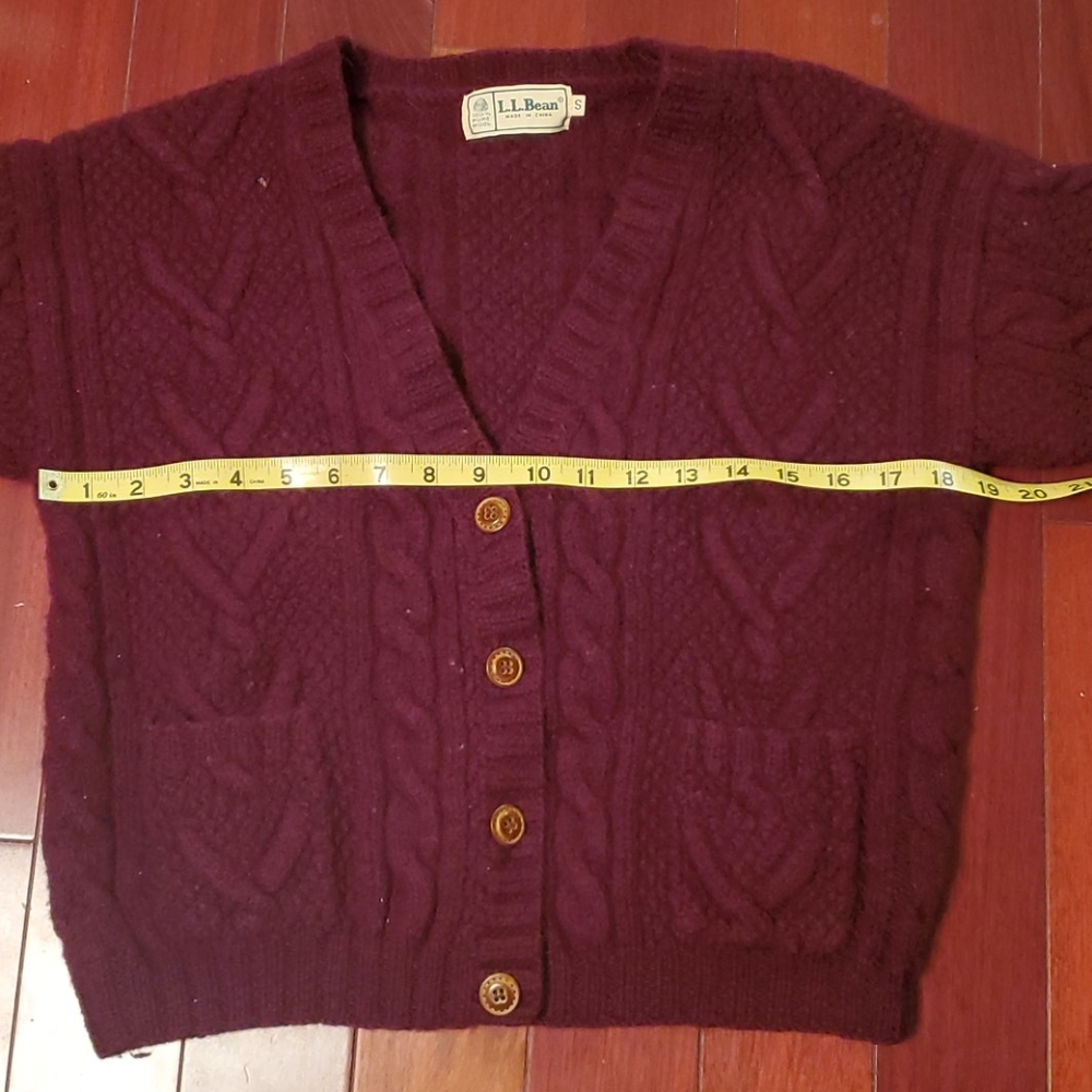 L L Bean Wool Cardigan- Small - image 2